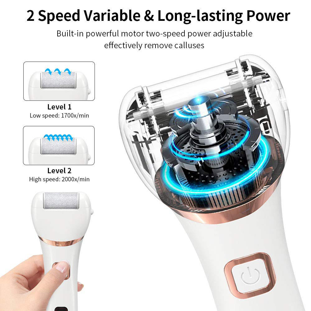 LED Screen Foot Scrubber File Dead Skin Callus Remover Electric Foot File Vacuum Callus Remover Rechargeable Foot File