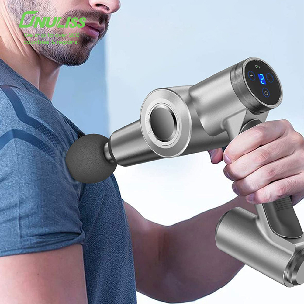 New Arrived Ergonomic Chiropractic Adjusting Massage Gun Lithium Battery Power Percussion Adjustable Arm Massage Gun