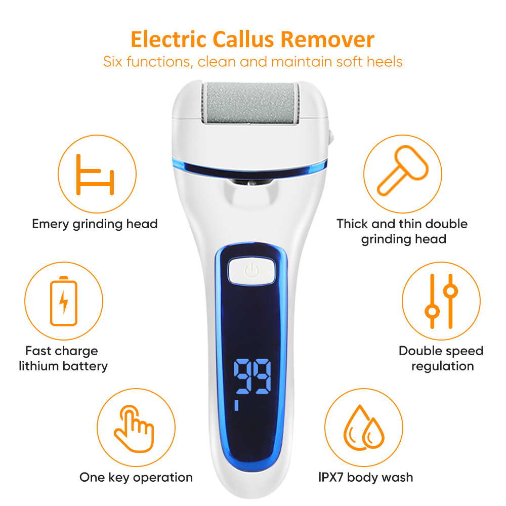 LED Screen Pedicure Device Foot Scrubber Grinder Foot File Dead Skin 2024 Rechargeable Callus Remover Tool Electric For Feet