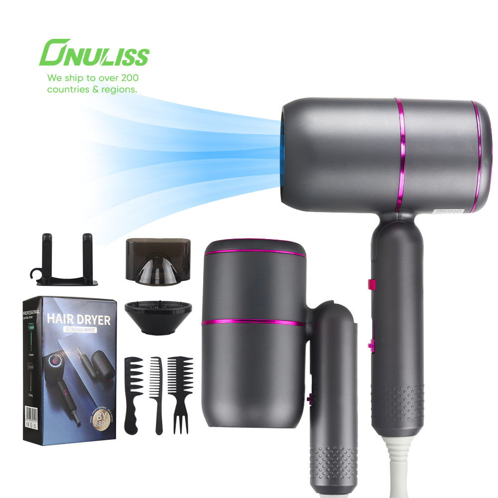 Foldable Ionic Hair Blow Dryer 1800W Fast Drying Professional Negative Ion Hairdryer Blowdryer Hair Dryer