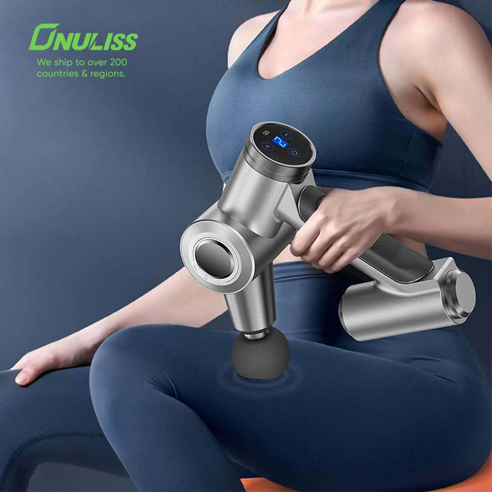 New Arrived Ergonomic Chiropractic Adjusting Massage Gun Lithium Battery Power Percussion Adjustable Arm Massage Gun