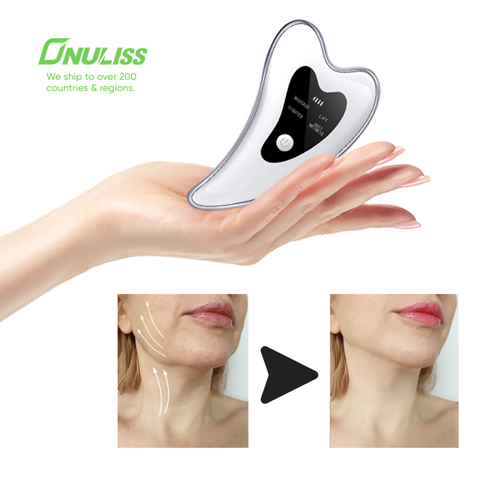 2022 Upgraded Electric Selling Electric Facial Gua sha Tool Face Sculpting Tool Heated and Vibration Face Massager