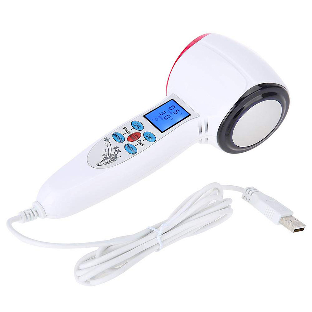 Portable Handheld Vibration Face Care Beauty Hot and Cool Cold Skin Care Facial Massager Device