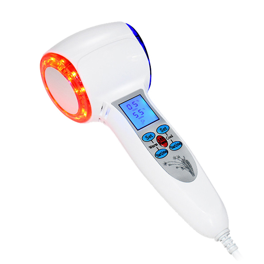 Portable Handheld Vibration Face Care Beauty Hot and Cool Cold Skin Care Facial Massager Device