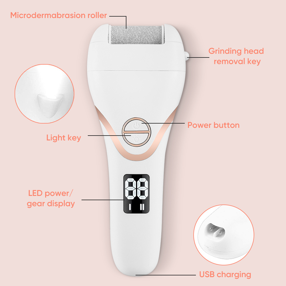 Portable Electric Feet Callus Removers Rechargeable, Professional Feet Care Electronic Foot File Pedicure Tools for Dead Skin