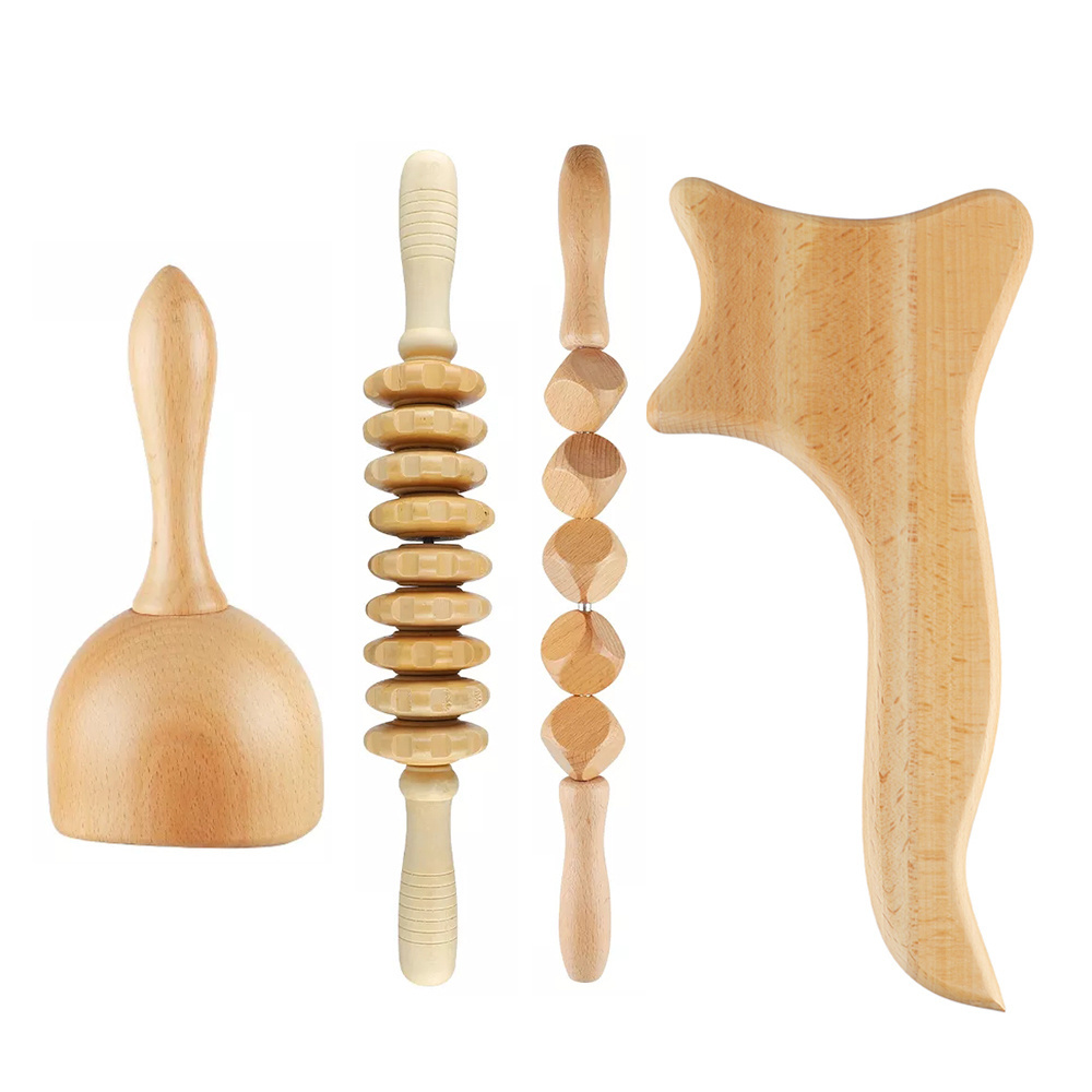 Wood Therapy Hand Body Roller Shaper Roll Massage Body Massage Wood Cupping Gua Sha Masaj Facial Wooden Massage Tool