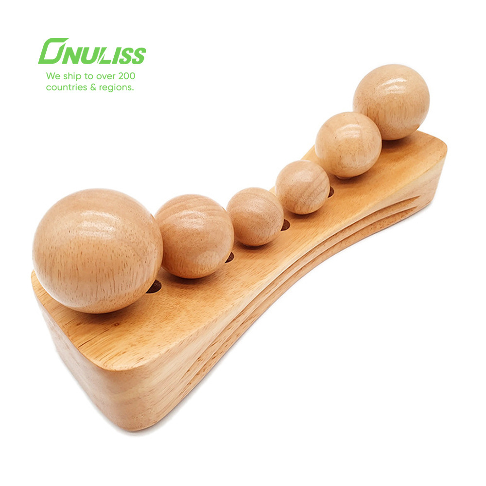 Massager Wooden Bamboo Back Scratcher Massage Stick Wood Body Massager