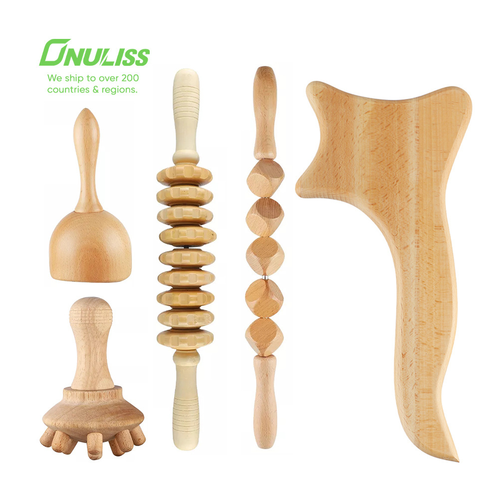 Wood Therapy Hand Body Roller Shaper Roll Massage Body Massage Wood Cupping Gua Sha Masaj Facial Wooden Massage Tool