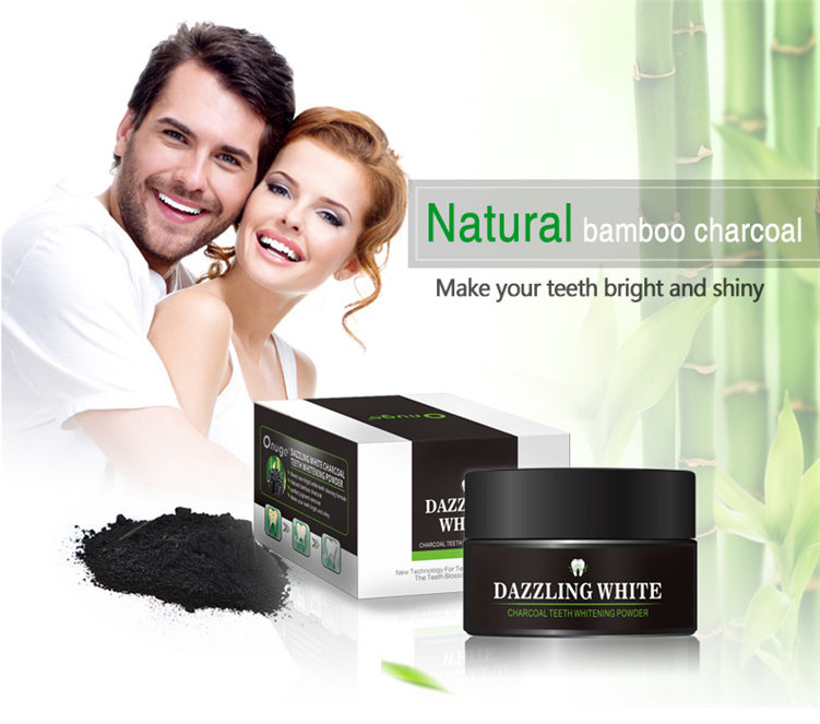 Professional organic activated charcoal teeth whitening powder