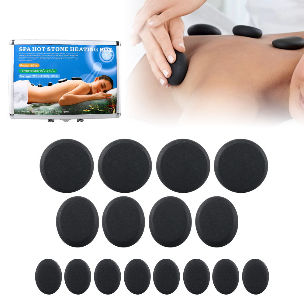 Portable Piedras Calientes Electric Spa Hot Stones Massage Set With Warmer