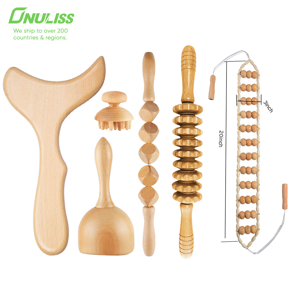 Wooden Massage Tools Wood Tool Guasha Massager Maderoterapia Wood Therapy Massage Tools Set Guasha Roller Set