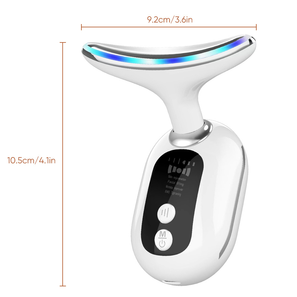 LED Heat Vibration Facial Lifting Massage Device for Face Neck Sculpting