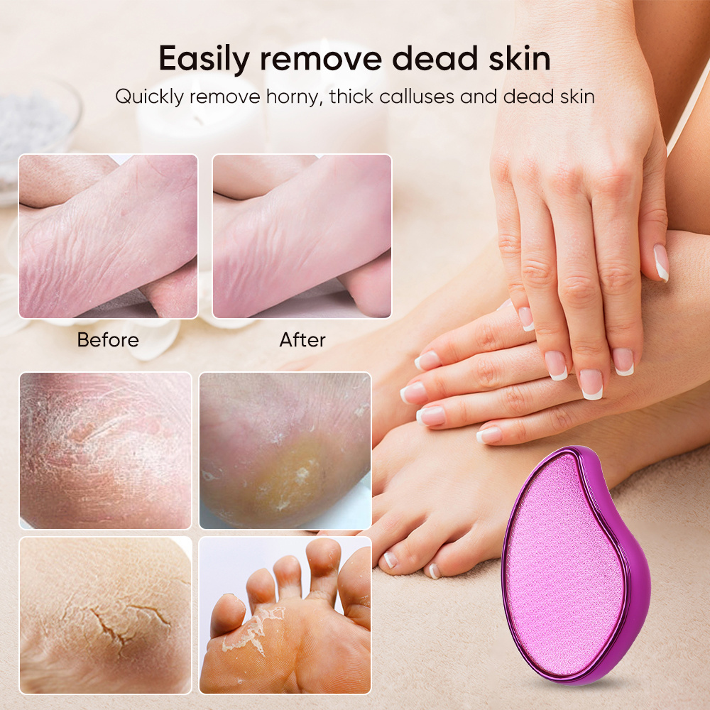 Nano Crystal Glass Foot Scrubber Foot File Callus Remover for Feet Hard Skin Removal