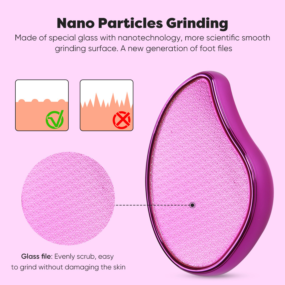 Nano Crystal Glass Foot Scrubber Foot File Callus Remover for Feet Hard Skin Removal