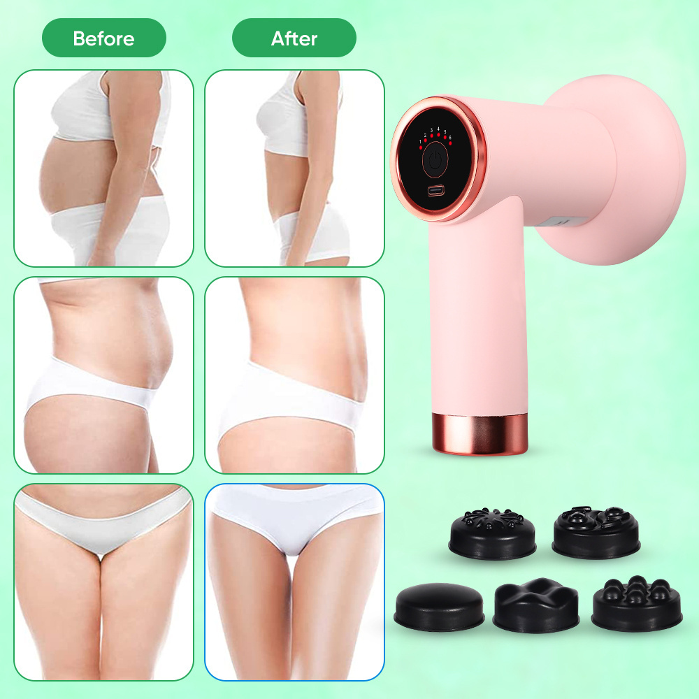 Battery Operated  Pink Party Body Massage Cellulite Vibration Sculpting Massager Handheld Massager Gun