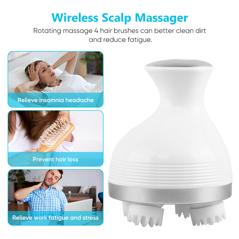 Portable Electric Head Massager Handheld with Kneading Scalp Massager Head Scratcher for Full Body Massage