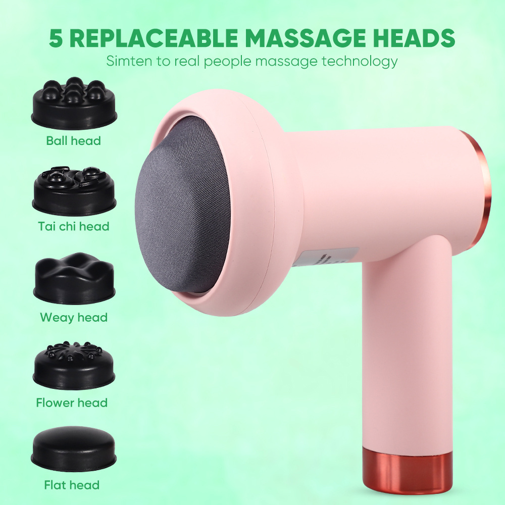 Battery Operated  Pink Party Body Massage Cellulite Vibration Sculpting Massager Handheld Massager Gun