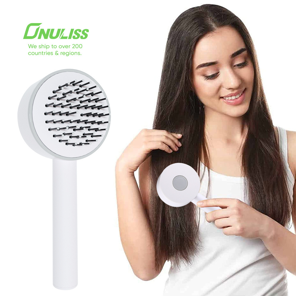 Trending 2024 New Design Self-Cleaning 3D Air Cushion Massage Hair Brush Airbag Detangling Portable Min Hair Straightener Comb