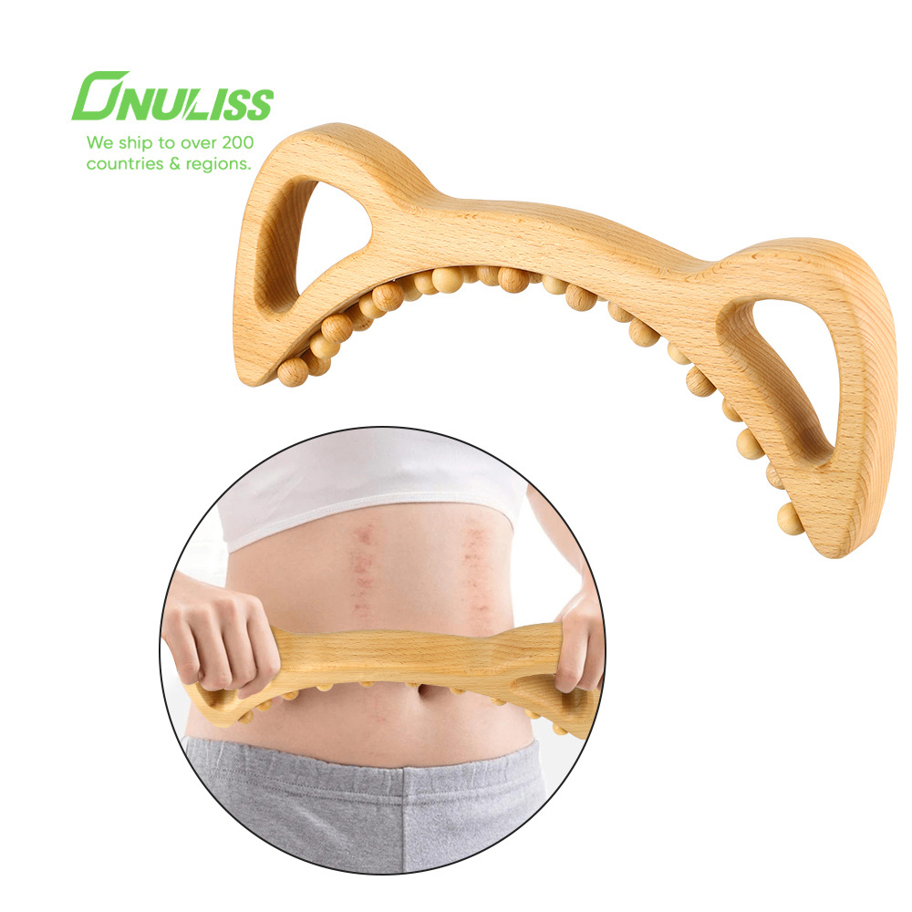 Custom Wooden Lymphatic Drainage Tool GuaSha Scraping Tools Wood Therapy Massager Body Sculpting Tool