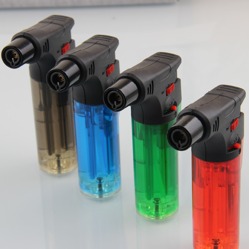 Plastic Windproof Refillable Lighter Cigarette Jet Flame Torch Lighter