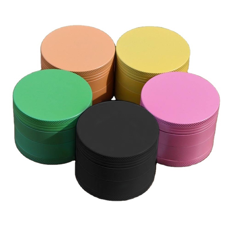 2023 Hot Sale New Design Custom Logo Mixed Color Metal Zinc Alloy Glowing Tobacco Cigarette Herb Grinder