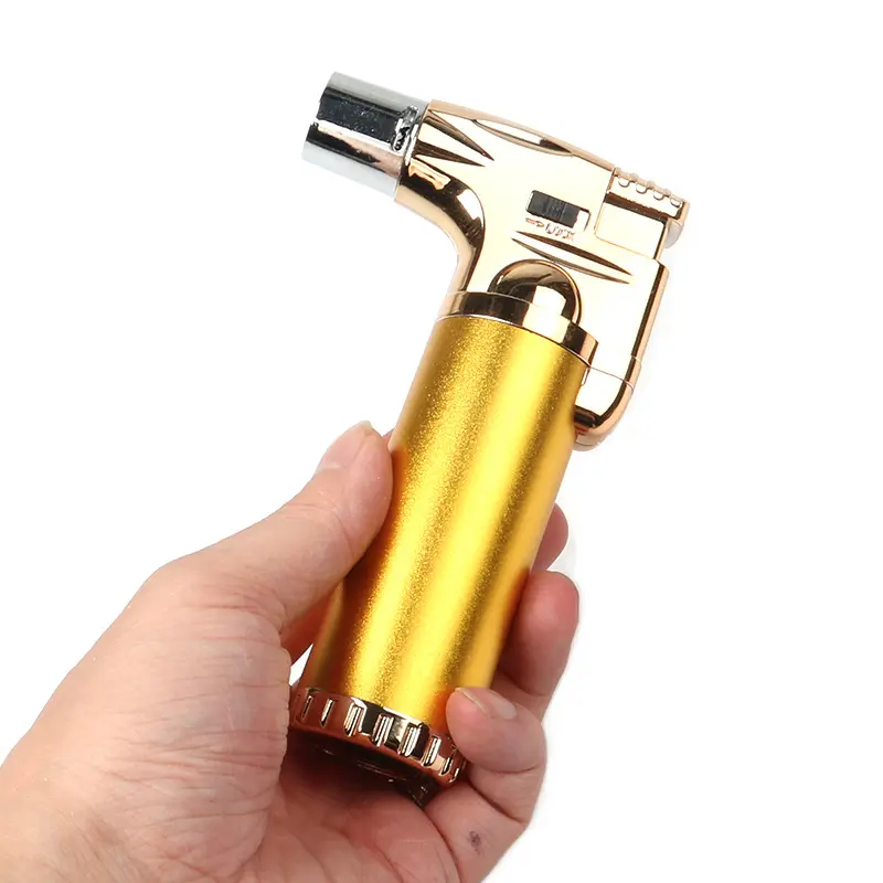 Cigarette Smoke Accessories Stand Up Lighter Flame Blow Torch Jet Lighter Inflatable Windproof High Temperature Spray Gun Light