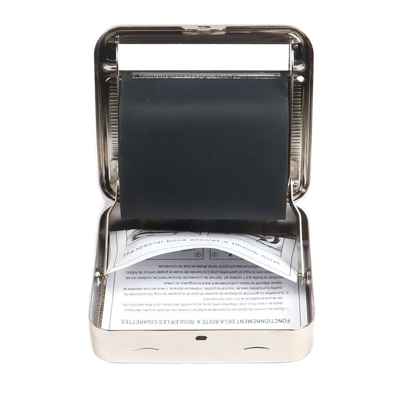 High quality 78mm metal tobacco rolling case smoke accessories portable manual cigarette rolling machine