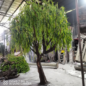 Decorative Large Fake Trees Artificial Green Willow Tree Giant Artificial Trees For Restaurant Decoration