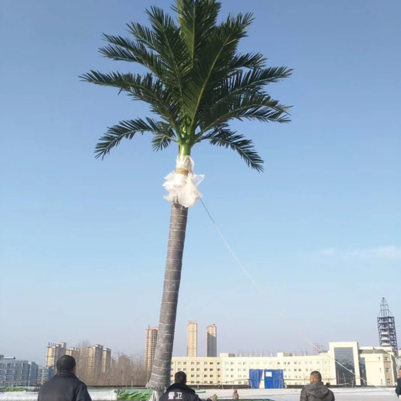 Tall Large Plastic Coconut Palmeras Artificiales Pink Palm Trees for Shopping mall