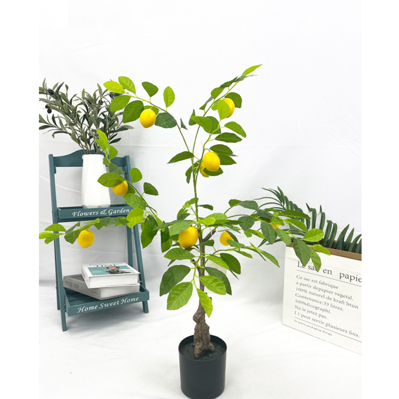 High Quality Simulation Small Potted Tree Bonsai Fruit Tree Fax Lemon Tree