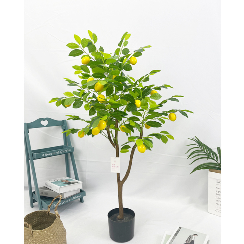 High Quality Simulation Small Potted Tree Bonsai Fruit Tree Fax Lemon Tree