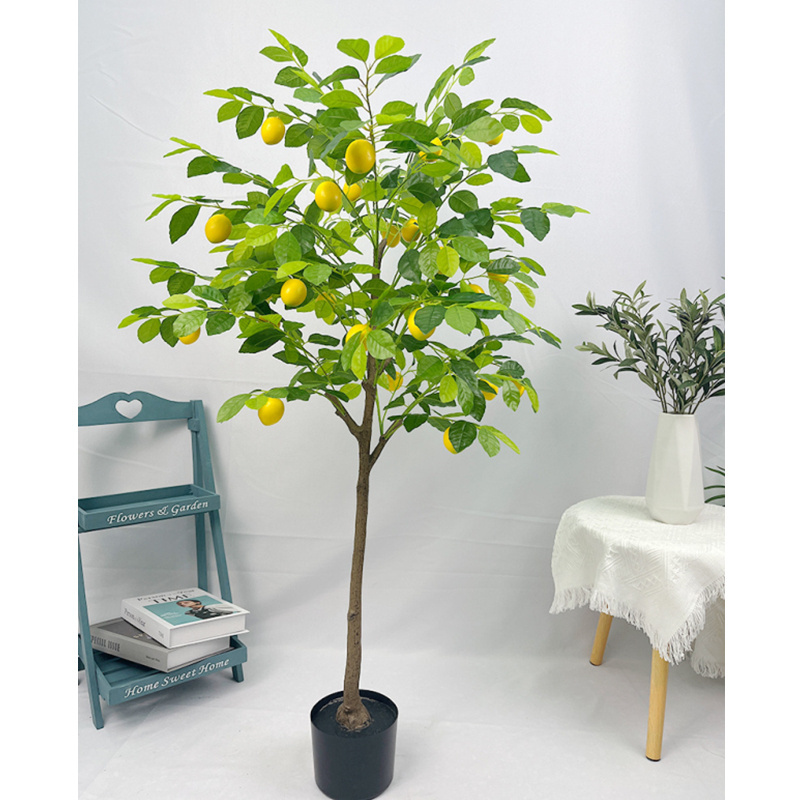 High Quality Simulation Small Potted Tree Bonsai Fruit Tree Fax Lemon Tree