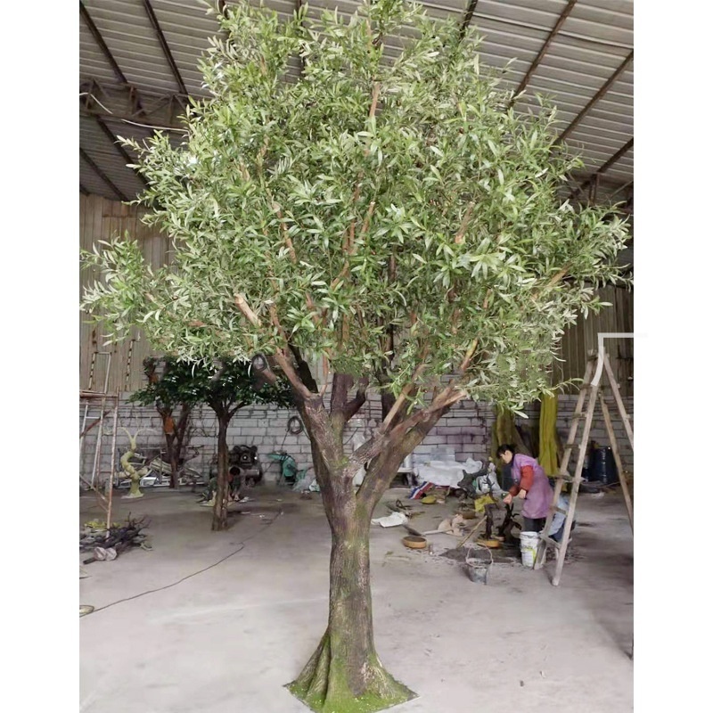 8Ft 10Ft High Quality  Big Faux Olive Tree Large Artificial Green Olive Tree For Cafe Decoration