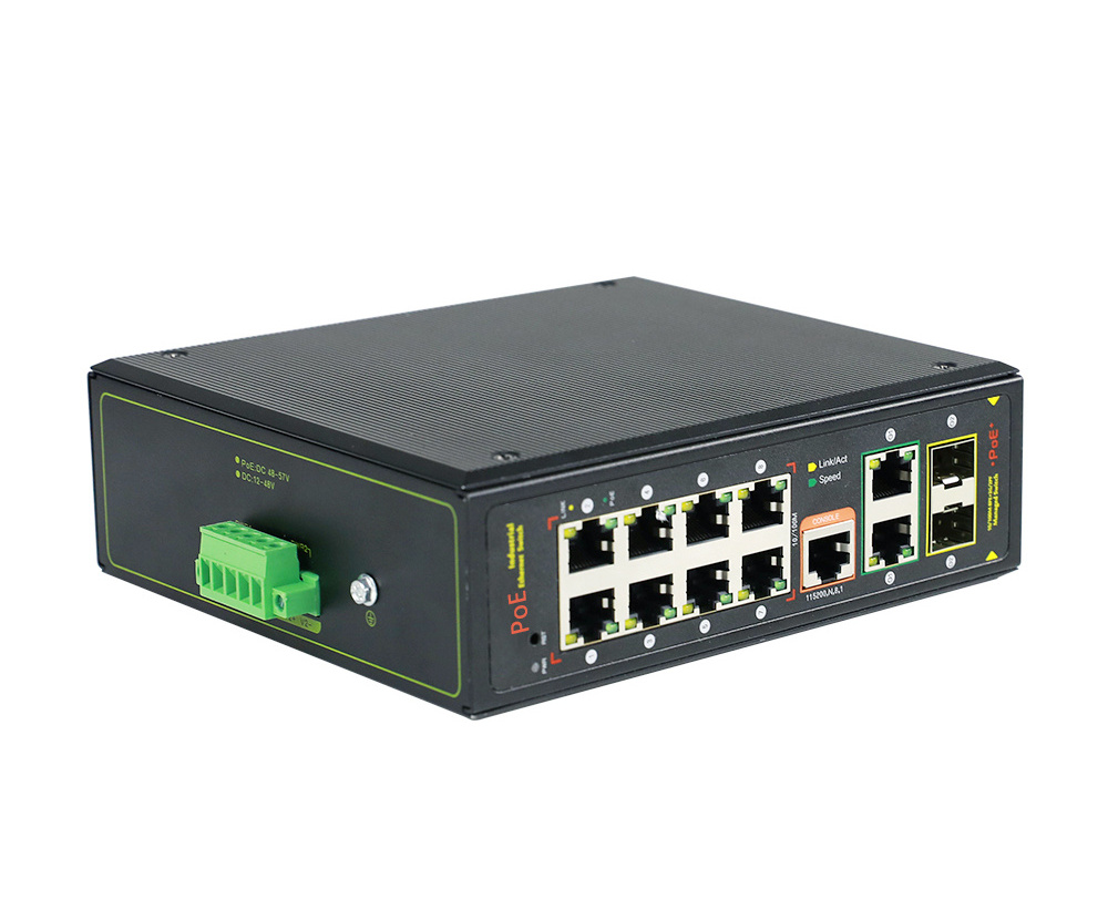 ONV Manageable Outdoor Industrial Ethernet 10 port Network Switch PoE