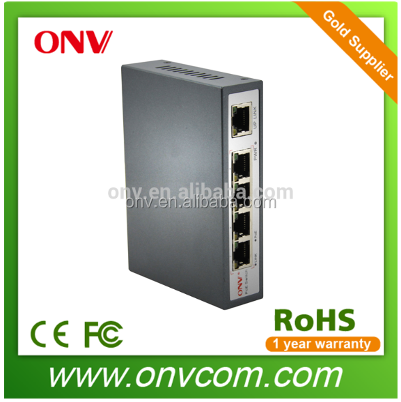 OEM 4 port ethernet switch 48v POE for dahua cctv camera