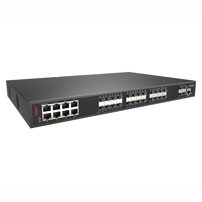 OEM CE FCC ROHS Ethernet Switch 32 Ports Gigabit Optical Fiber SFP 10G L3 WEB Managed Core Switch