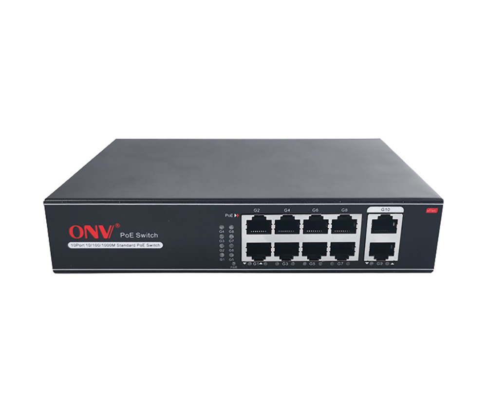 OEM unmanaged 8 port + 2 port gigabit Poe monitoring network switch for Wireless AP and IP Camera