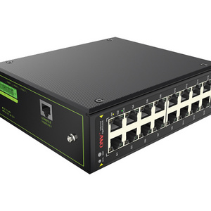 Industrial 16 Ports Gigabit Ethernet Switches 10/100/1000Mbps IP40 DC12-57V Din Rail Mounting RJ45 Network Switch