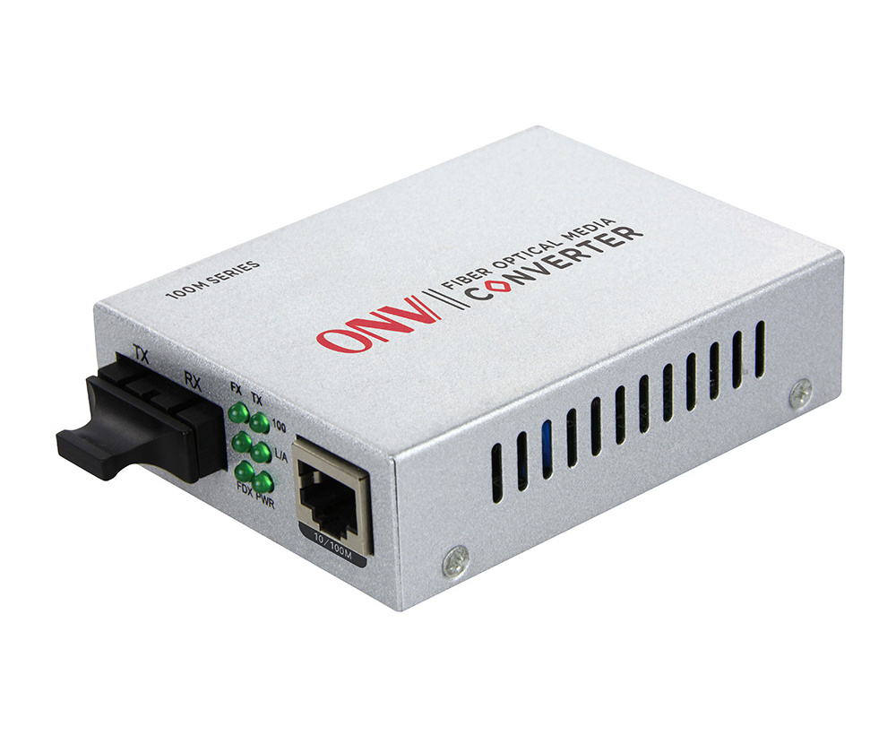 1310nm 2 port 10/100M single mode dual fiber cctv media converter