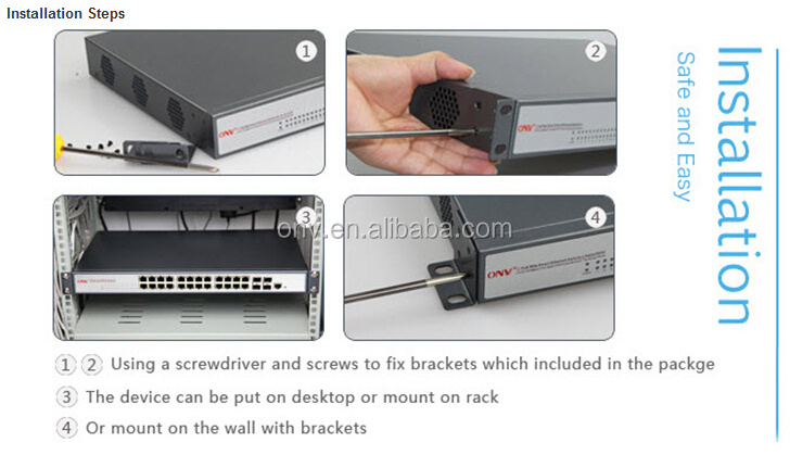 26-port Full Gigabit Managed PoE Switch ONV-POE33026PFM/at