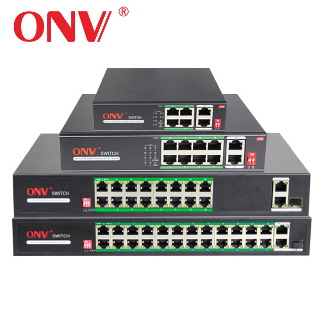 OEM  ODM  6 port 10 100mbps poe network switch L2 unmanaged  ethernet poe switch for cctv ip camera