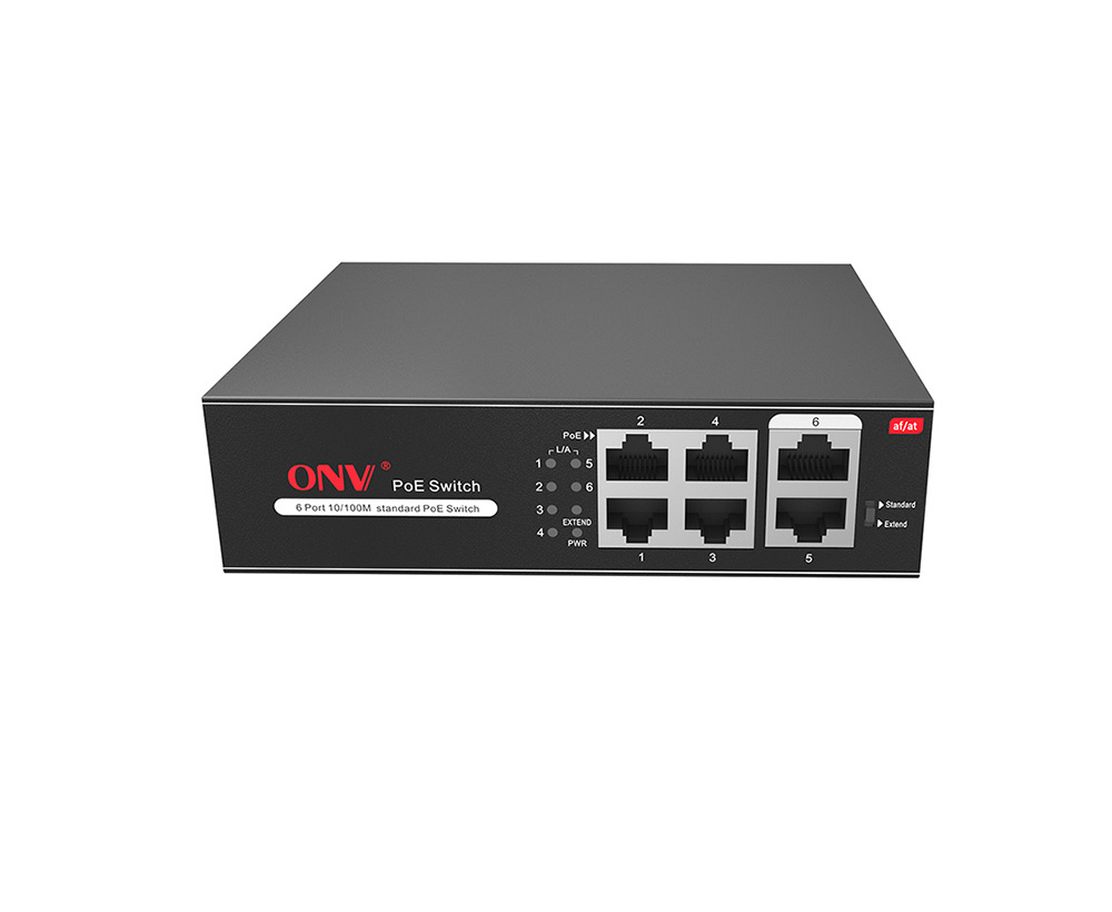 Fresh price for 6-port 10/100Mbps PoE Switch 250m extend for Intelligent Monitoring devices