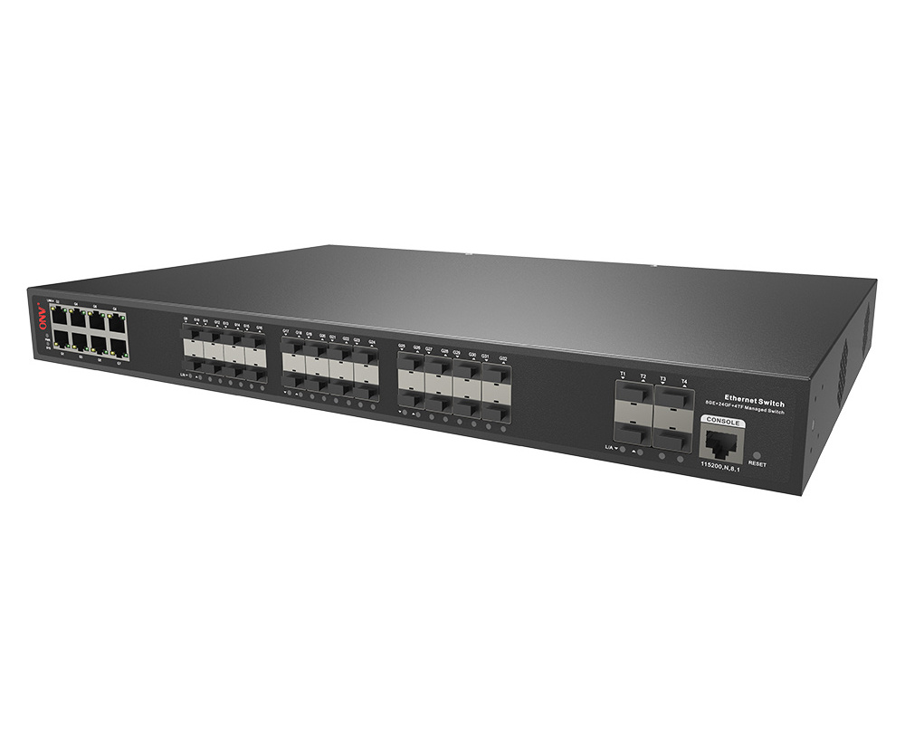 OEM CE FCC ROHS Ethernet Switch 32 Ports Gigabit Optical Fiber SFP 10G L3 WEB Managed Core Switch