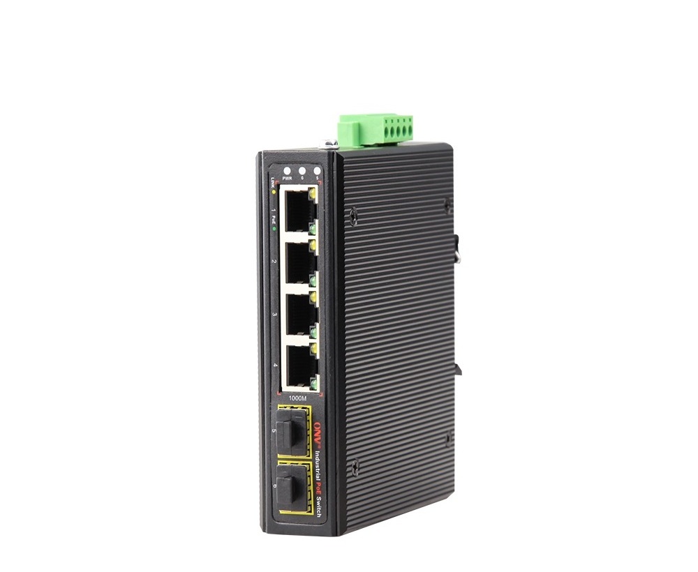 ONV 4 port unmanageable network Industrial POE Switch with 2 sfp for cctv surveillance system(ONV-IPS33064PF)