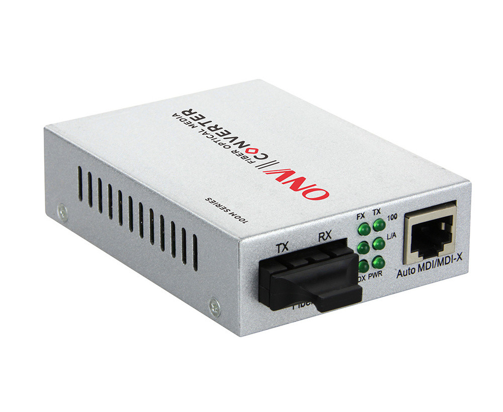 1310nm 2 port 10/100M single mode dual fiber cctv media converter