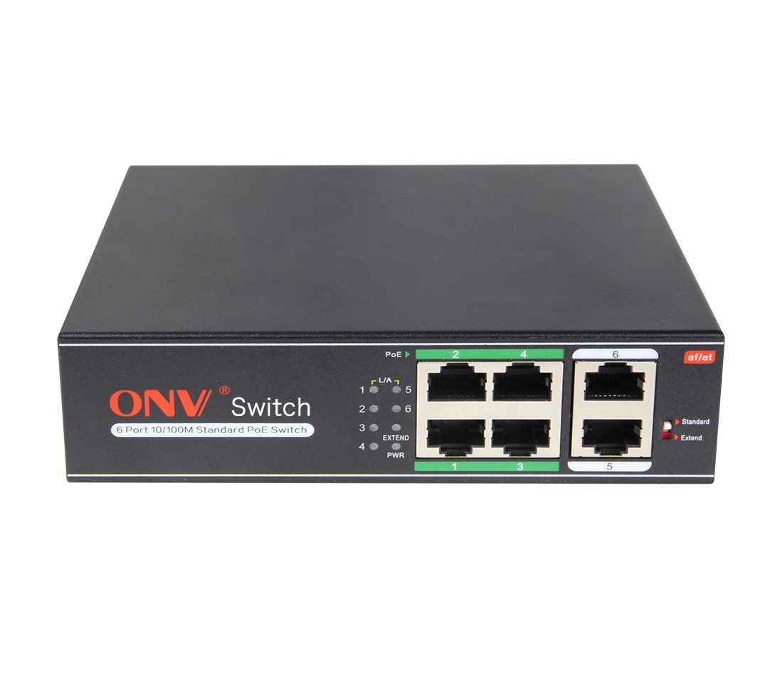 OEM  ODM  6 port 10 100mbps poe network switch L2 unmanaged  ethernet poe switch for cctv ip camera