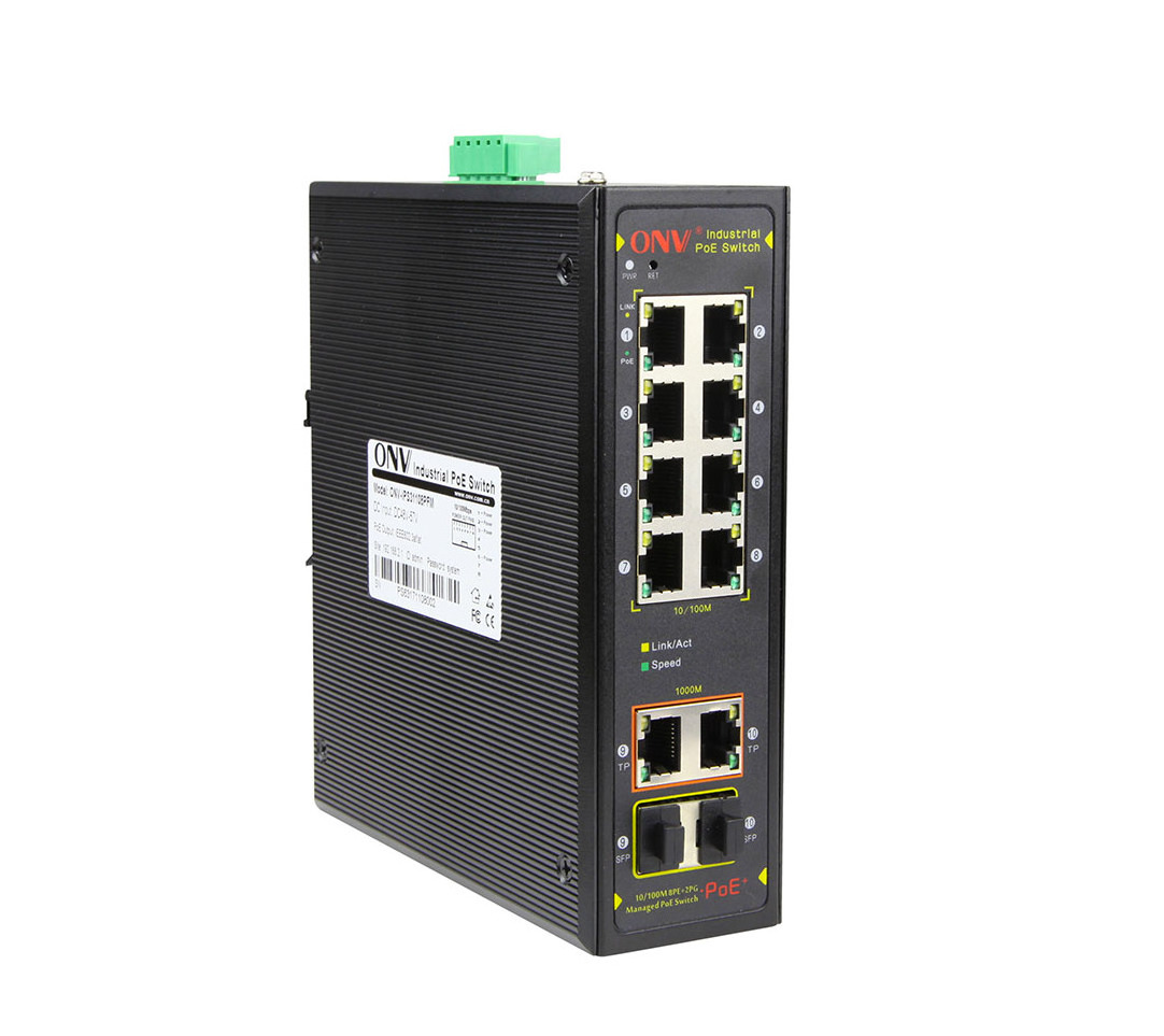 7-Port Gigabit Industrial Ethernet Switch for Dahua camera 4 Port POE Switch