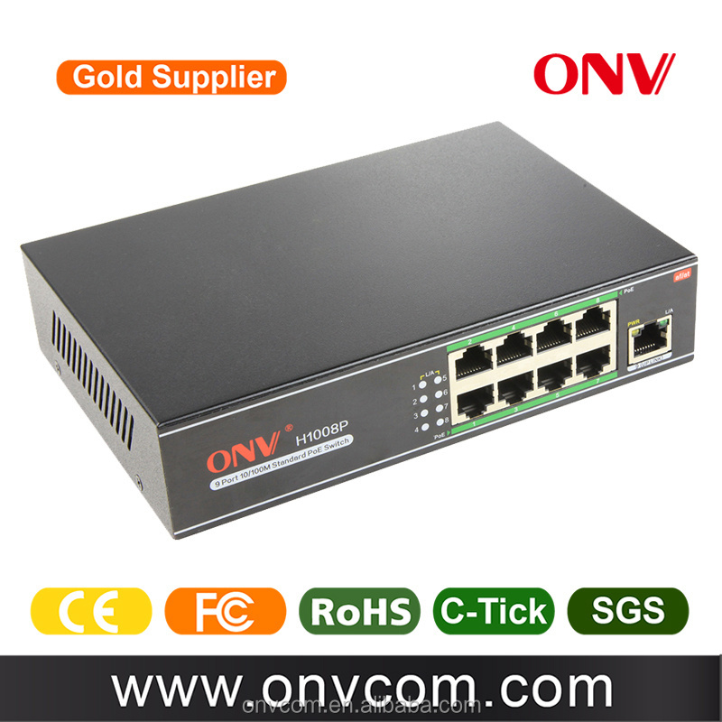 100M power over ethernet poe switch 8 port really cheap price