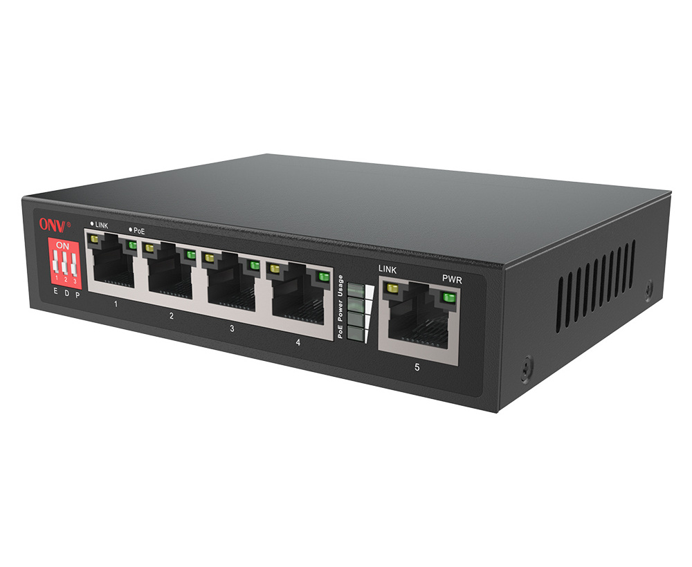 ONV 4 Port 10/100M unmanaged AI PoE Switch