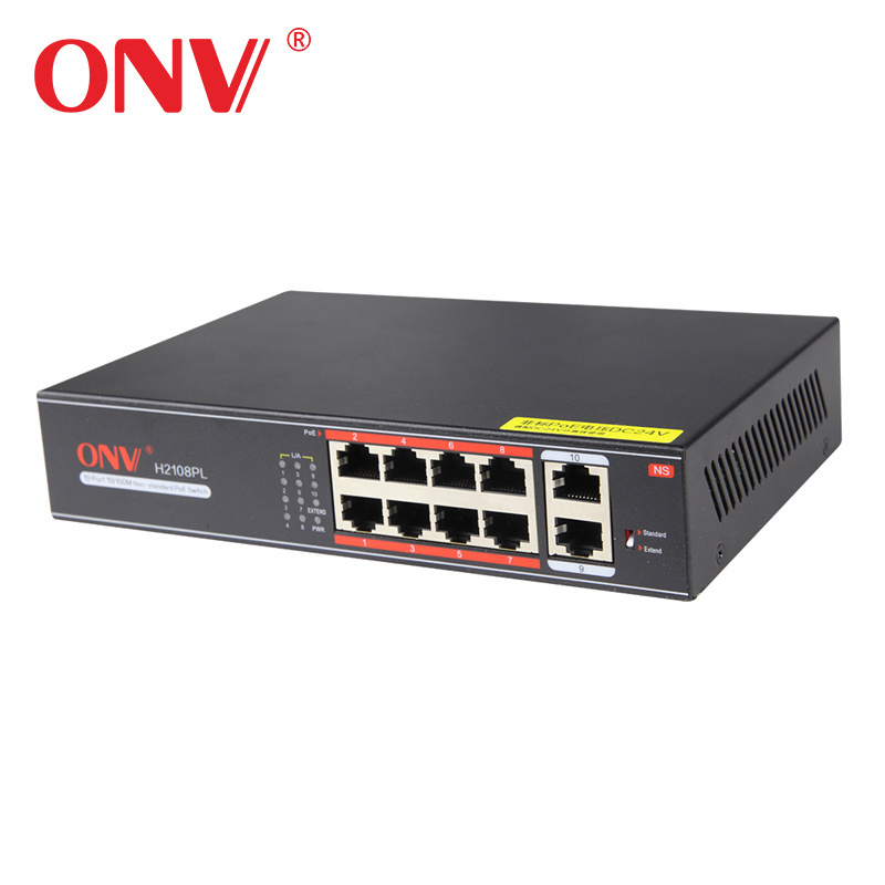 Passive non-standard 10 port poe 24v/52  output switch (H2108PL)